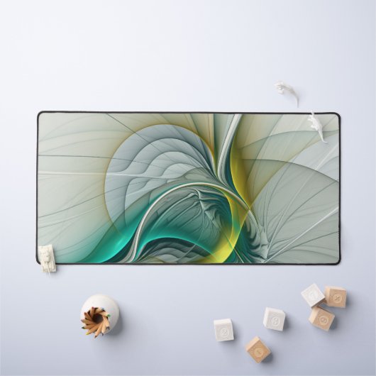 Hypnotique Abstrait Golden Turquoise Turquoise Fra (Tableau pour enfants)