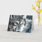 Hypnotique - Carte de voeux Wolf (Fleur jaune)