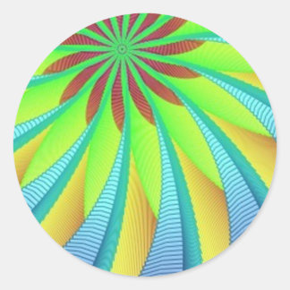 Hypnotisch afbeelding 3 ronde sticker