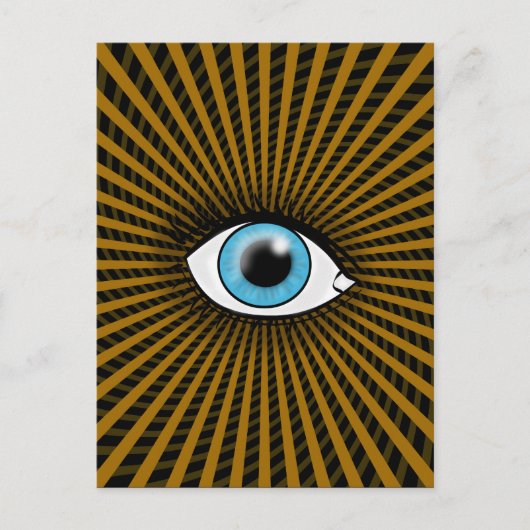 Hypnotisch blauw oog briefkaart (Voorkant)