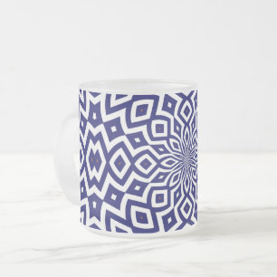 Hypnotisch kronkelpatroon matglas koffiemok