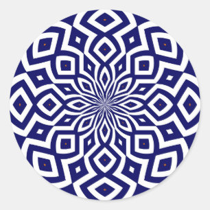 Hypnotisch kronkelpatroon ronde sticker