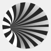 Hypnotisch-optische illusie spiraalvormig psychede ronde sticker (Voorkant)