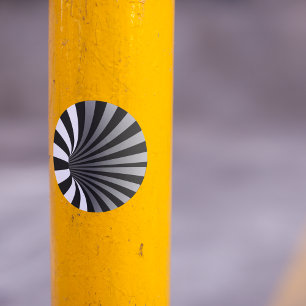 Hypnotisch-optische illusie spiraalvormig psychede ronde sticker