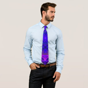 Hypnotisch Paars/Indigo Mandala Stropdas