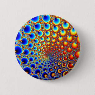 Hypnotisch portaal - Fractal Ronde Button 5,7 Cm