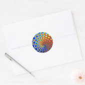 Hypnotisch portaal - Fractal Ronde Sticker (Envelop)
