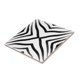 Hypnotisch puntige zebra strepenpatroon tegeltje