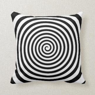 Hypnotisch zwart en wit spiraaltje - Hypno-Pillow Kussen