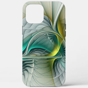 Hypnotische Abstracte Golden Turquoise Blauwgroen iPhone 12 Pro Max Hoesje