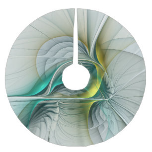 Hypnotische Abstracte Golden Turquoise Blauwgroen Kerstboom Rok