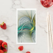 Hypnotische Abstracte Golden Turquoise Blauwgroen Servet (Insitu)