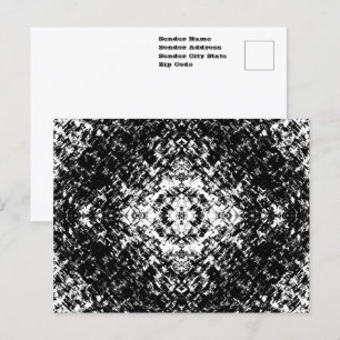 Hypnotische Abstracte Zwart-Wit Moderne Kunst Briefkaart