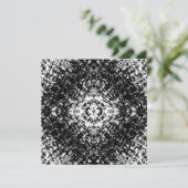 Hypnotische Abstracte Zwarte En Witte Moderne Kuns Kaart (Staand voorkant)