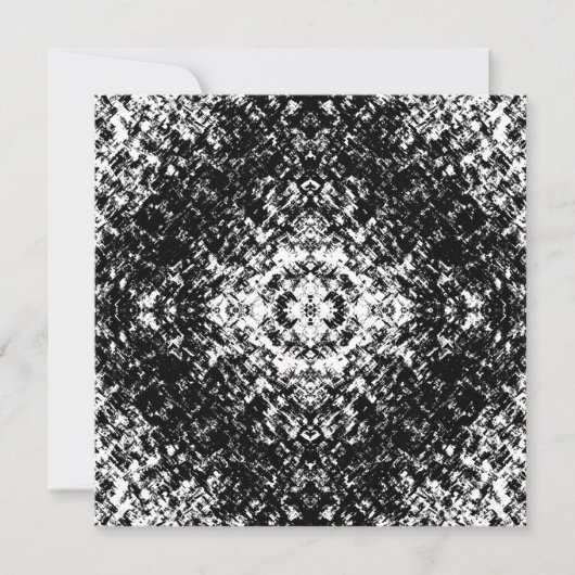 Hypnotische Abstracte Zwarte En Witte Moderne Kuns Kaart (Voorkant)
