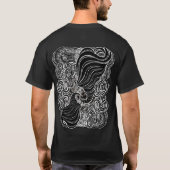 Hypnotische amorfe phantasmagoric Modern Abstract T-shirt (Achterkant)