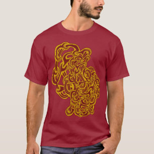 Hypnotische amorfe phantasmagoric moderne groovy t-shirt