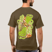 Hypnotische amorfe phantasmagoric moderne groovy t-shirt (Achterkant)