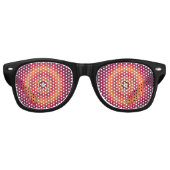 Hypnotische Bull's Eye Circulaire Party Shades Retro Zonnebril (Voorkant)