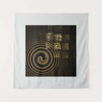 Hypnotische Gouden Golven Moderne Abstracte Kunst