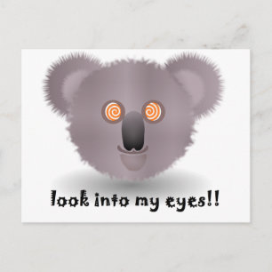 hypnotische koala briefkaart