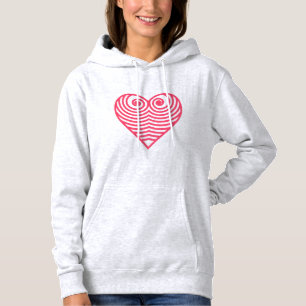 Hypnotische Liefde – Minimalistische Rode Omlijnde Hoodie