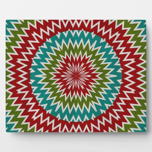 Hypnotische mandalaïsche bloem fotoplaat (Voorkant)