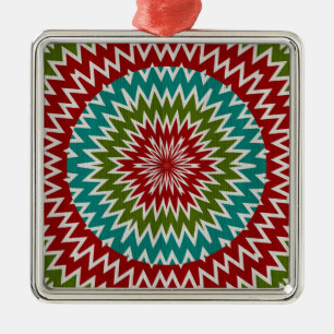 Hypnotische mandalaïsche bloem metalen ornament