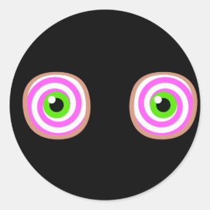 Hypnotische ogen ronde sticker