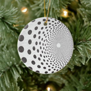 Hypnotische Op Art - Spiraal Stippen Ornament