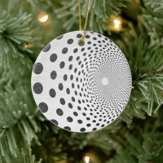 Hypnotische Op Art - Spiraal Stippen Ornament