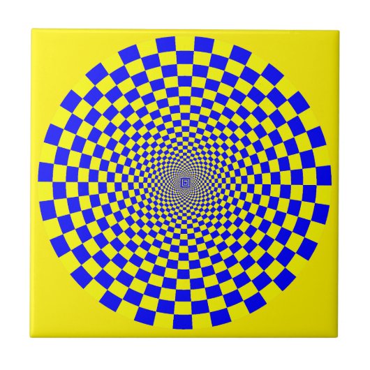 hypnotische optische illusie tegeltje (Voorkant)