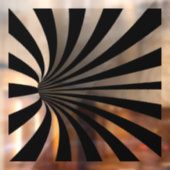 Hypnotische optische illusie Vortex Black Raamsticker (Vel 2)