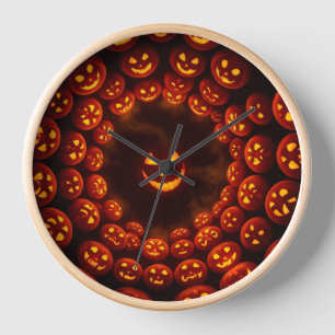 Hypnotische Pompoen Vortex Klok Halloween Glow K