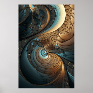 Hypnotische reis van psychedelische abstracties poster