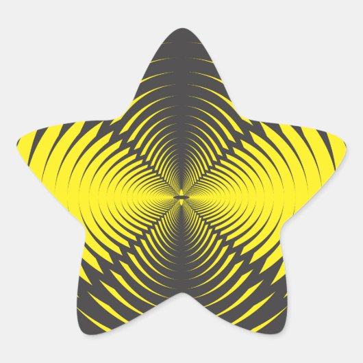 Hypnotische schijf ster sticker (Voorkant)
