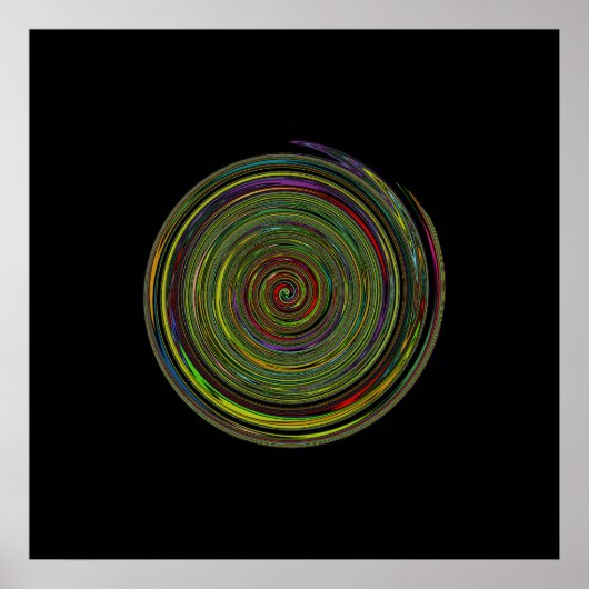 hypnotische spiraal decor poster (Voorkant)