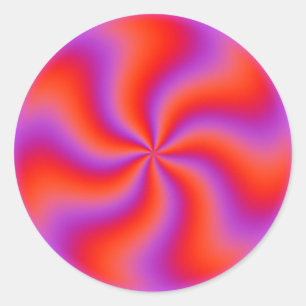Hypnotische Spiraal Optische Illusie Grappig Neon Ronde Sticker