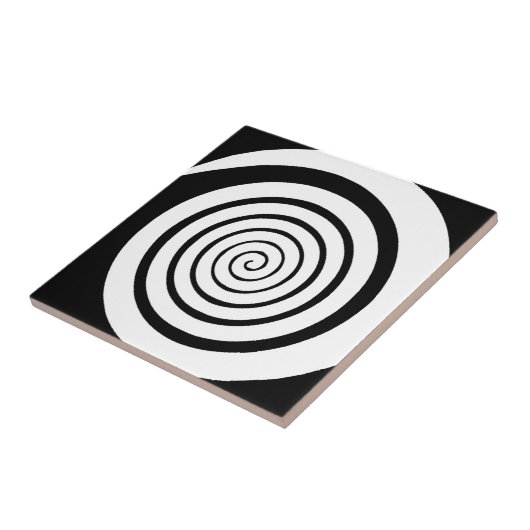 hypnotische spiraal tegeltje (Zijkant)