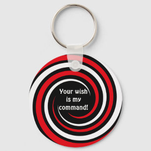 hypnotische spiraalvormige sleutelhanger