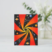 HYPNOTISCHE SPIRALE GALAXIE BRIEFKAART (Staand voorkant)
