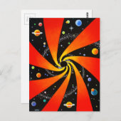 HYPNOTISCHE SPIRALE GALAXIE BRIEFKAART (Voorkant / Achterkant)
