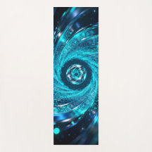 Hypnotische spiralen wervelen in het azuurblauwe