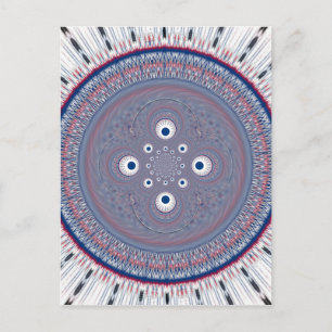 Hypnotische symmetrie: Abstracte geometrische kuns Briefkaart