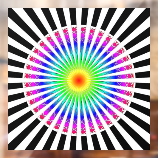 Hypnotische ventilator raamsticker (Vel 2)