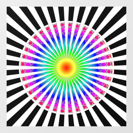 Hypnotische ventilator raamsticker (Vel)