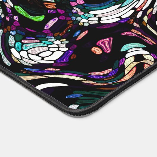 Hypnotische wervelenergie in Paarse bureaumat (Hoek)