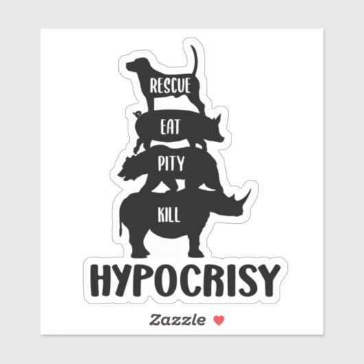 Hypocrisie, Autocollant d'activisme (Feuille)