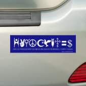 Hypocrites-de Bumpersticker (Op auto)