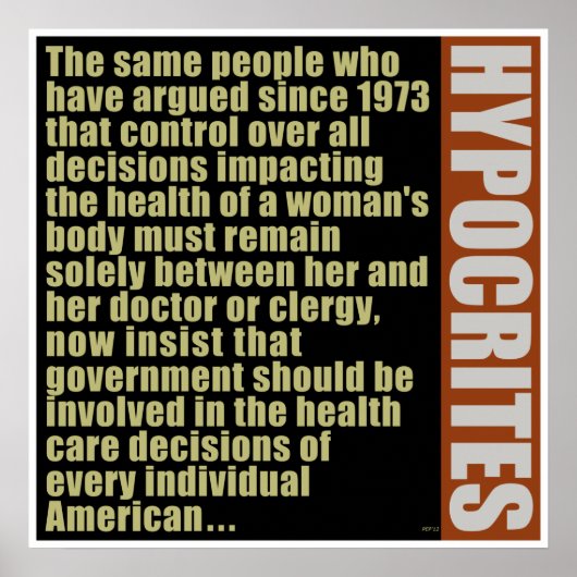 Hypocrites Poster (Voorkant)